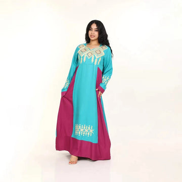 عباية كم طويل استقبال حريمي الوان متعدده من عبايتي